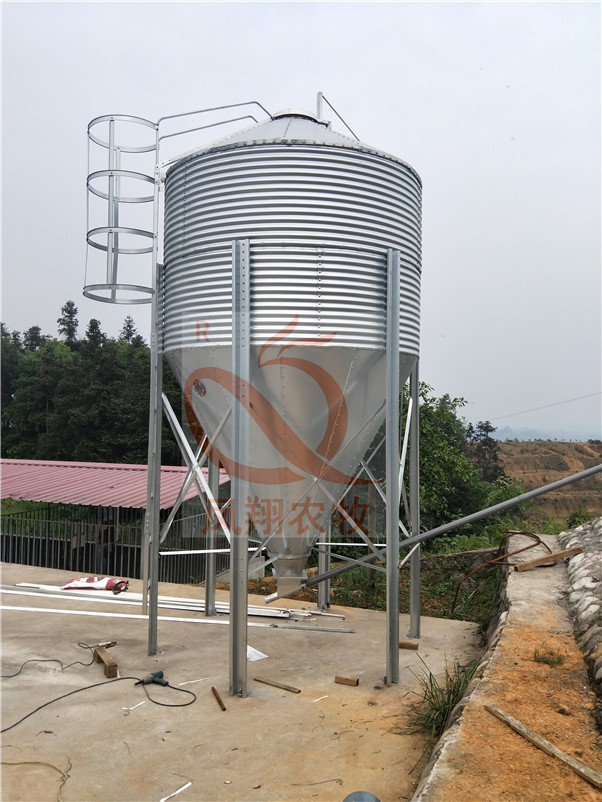 镀锌板料塔/山东饲料储存塔、专业养殖用料塔